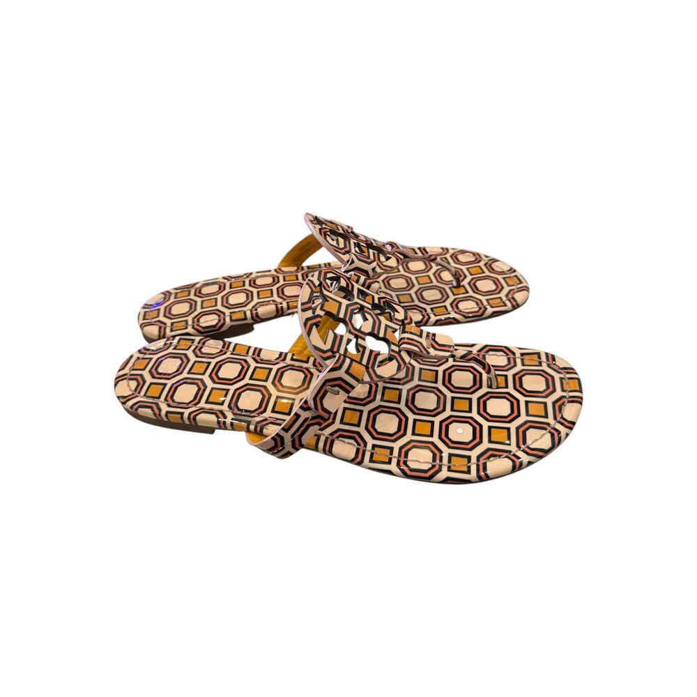 Tory Burch Miller Geometric Print Thong Sandals Womens 8 - Picture 3 of 7